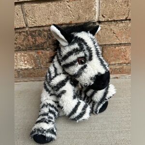 Paul E. Sernau Floppy Zebra Stuffed Animal 10” Beanie Feet Plush Toy